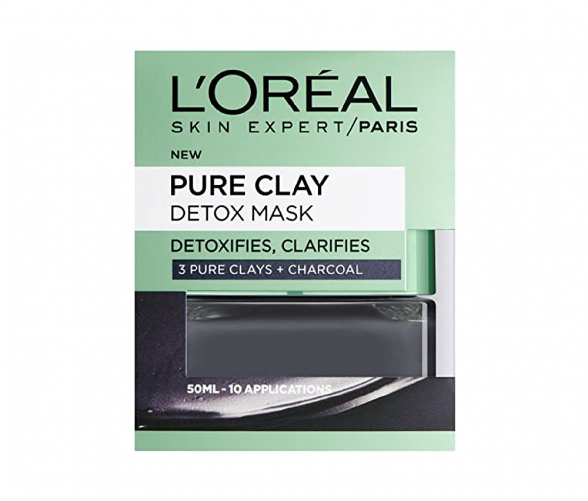 L Oreal  Pure Clay Charcoal Black Mask  English 