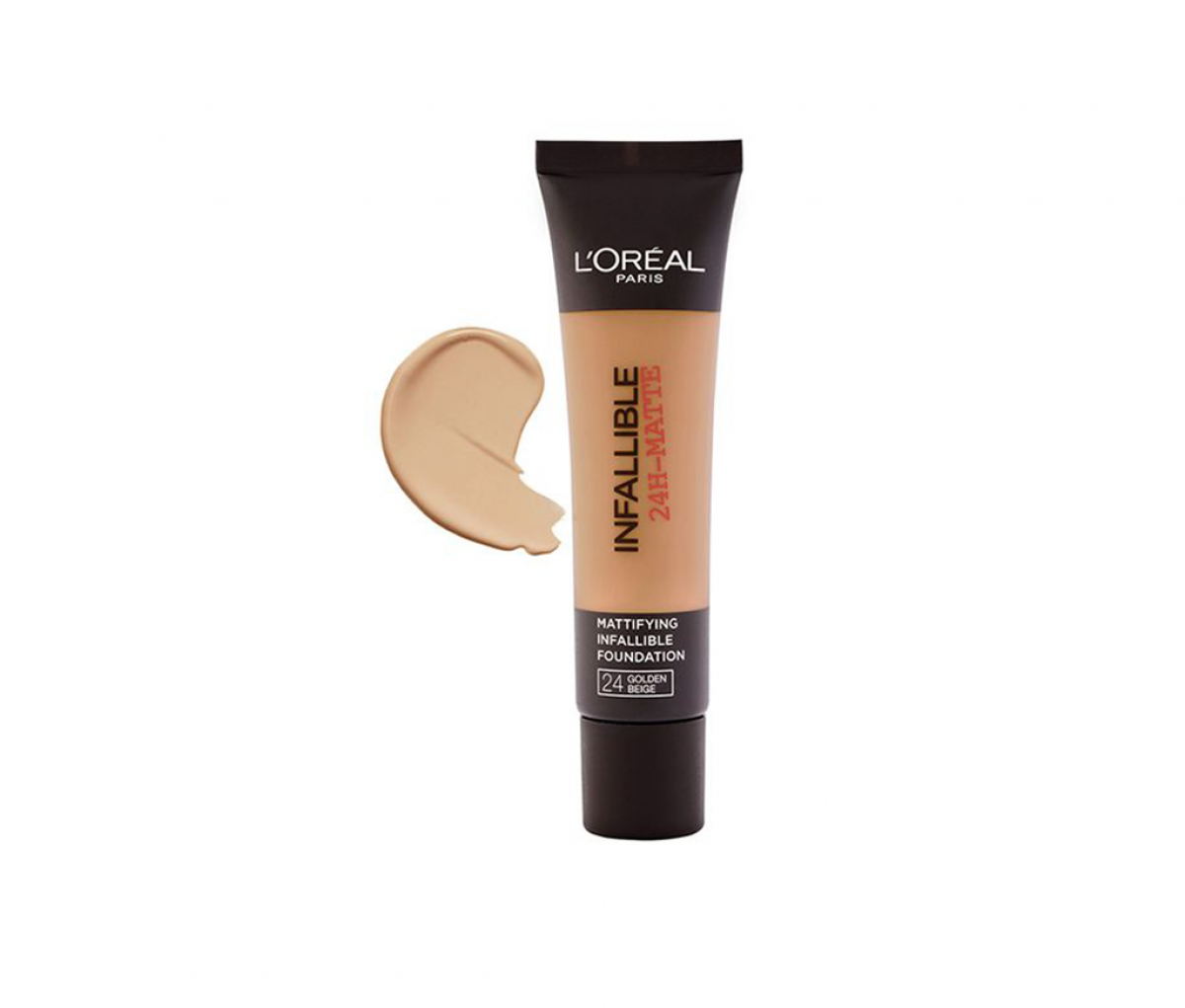 L Oreal  24H Matte infaillible Golden Beige Foundation Tube