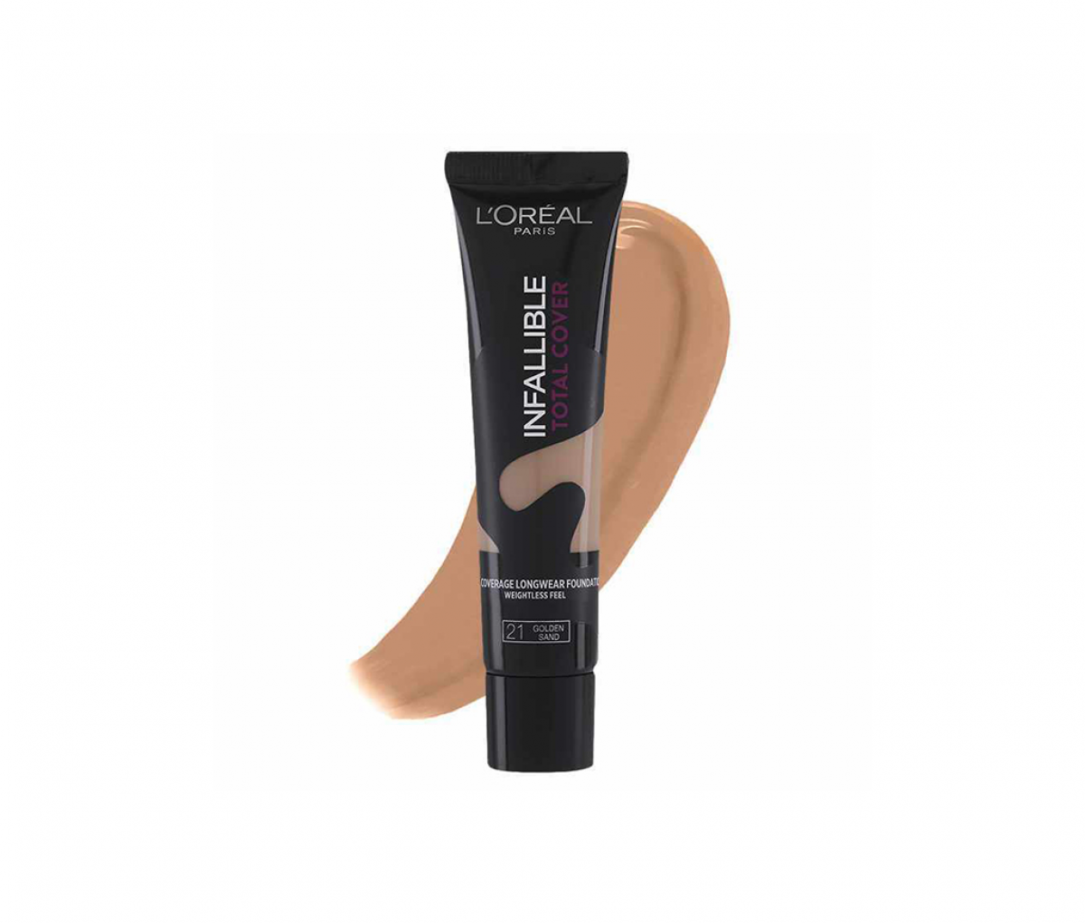 L Oreal infaillible Total Cover 21 Golden Sand Foundation