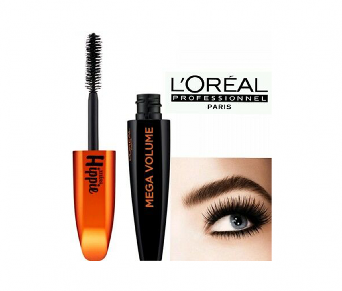 L Oreal Mega Volume Miss Hippie 01 Black Mascara