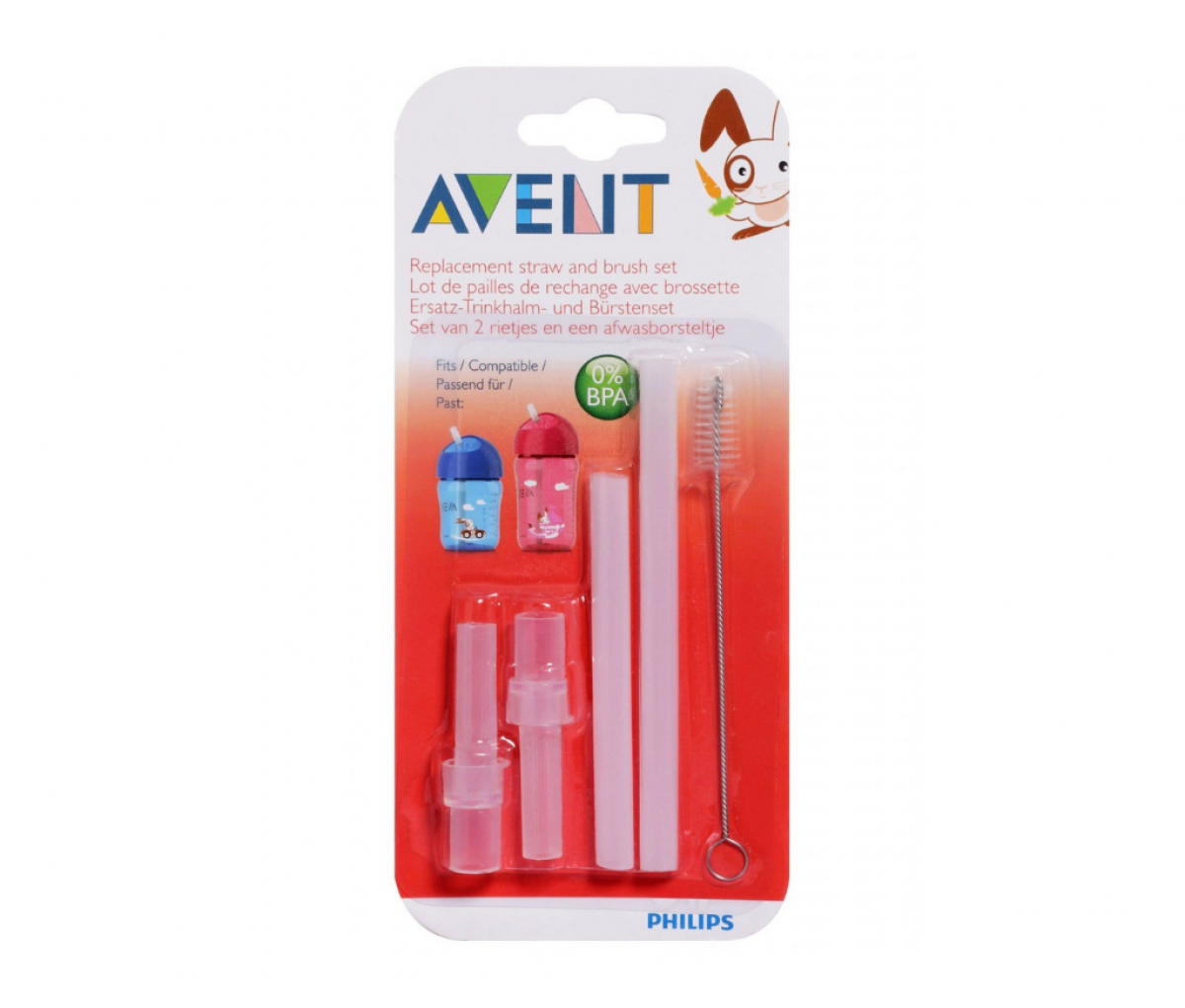 Avent Rep. Straw N Brush Set SCF764/00