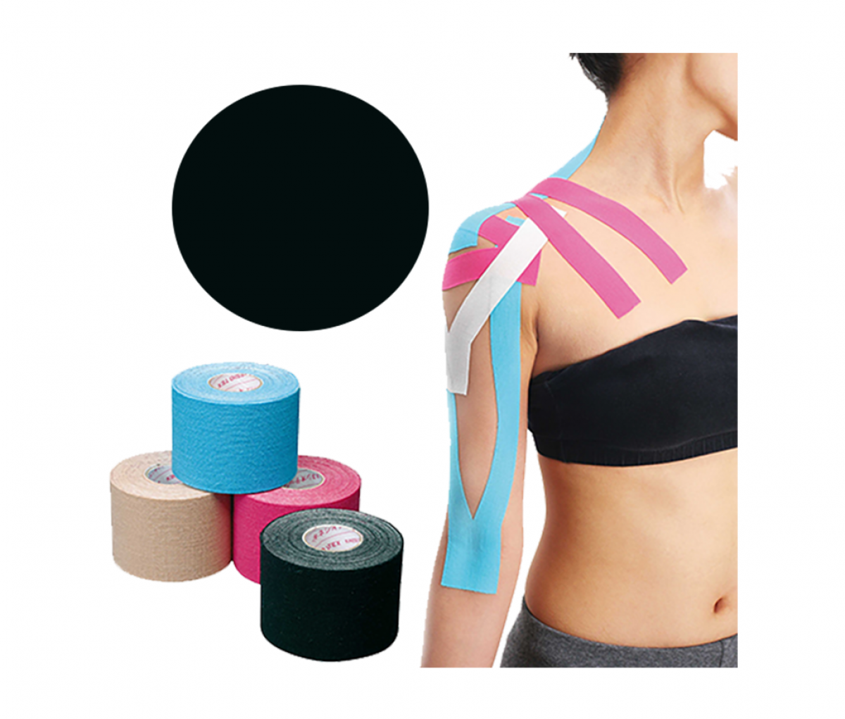 KINESIOLOGY TAPE - 5 CM X 5 M BLACK 507983