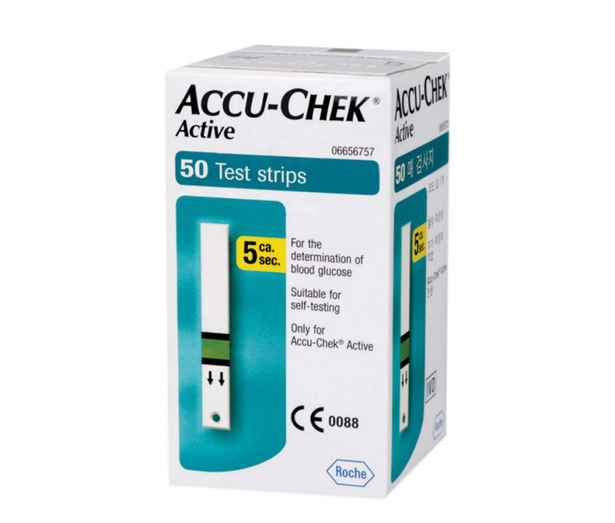 Accu Check Active Glucose Test Strip 50's