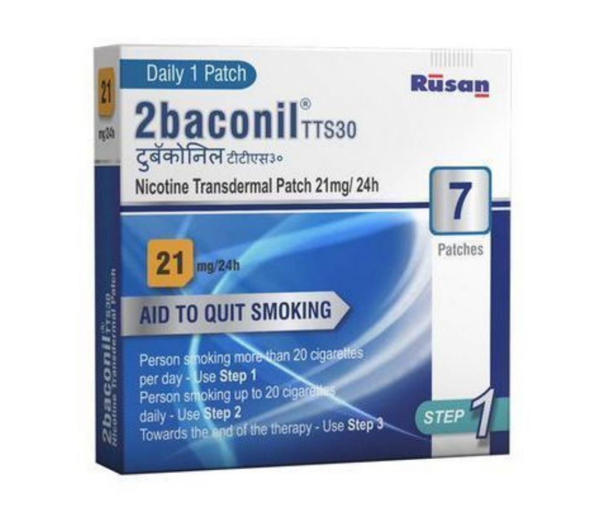 2baconil 21mg Nicotine Transdermal Patch Step 1