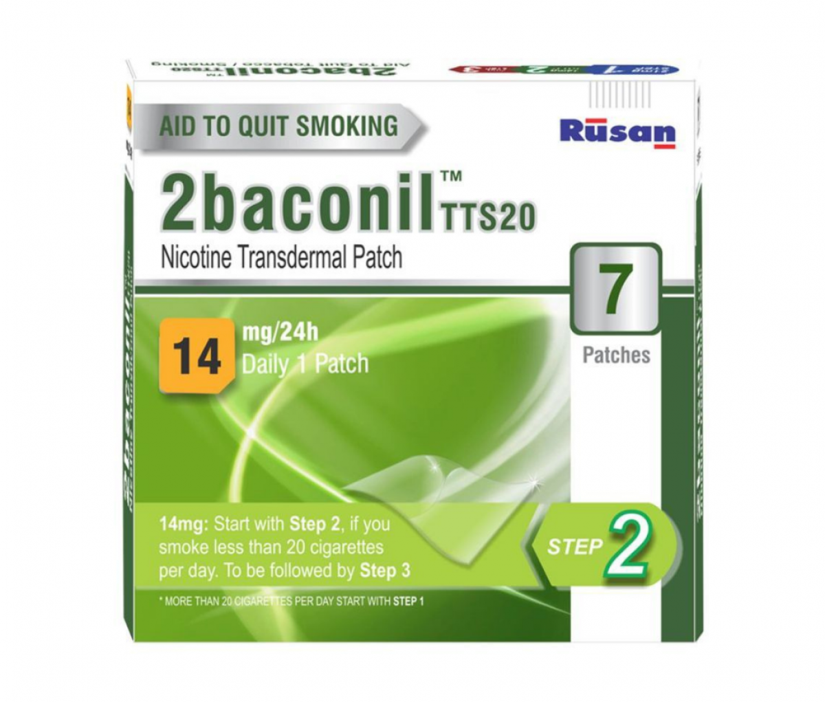 2baconil 14mg Nicotine Transdermal Patch Step 2