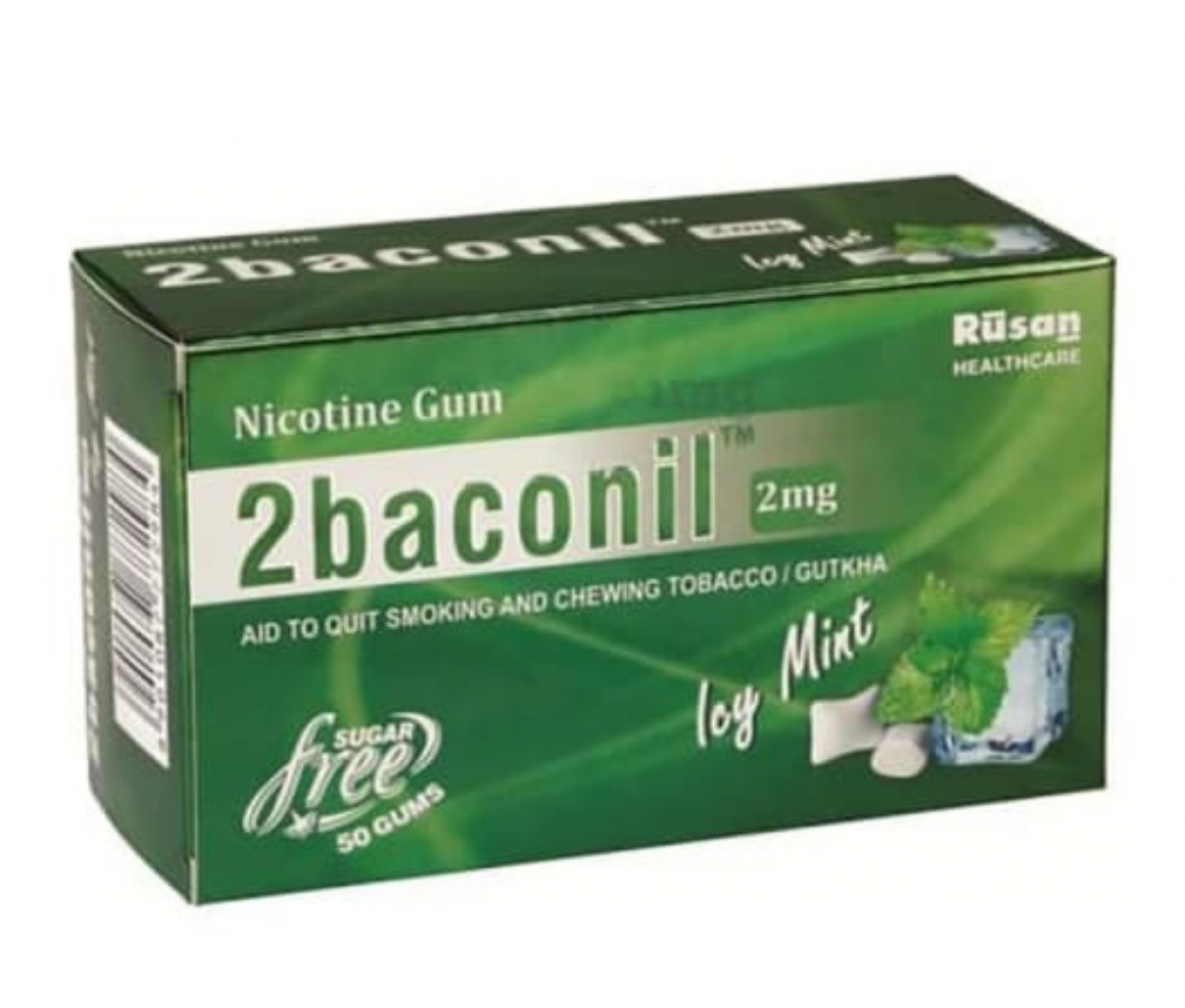 2baconil 2mg Nicotine Gum Ice Mint Sugar Free