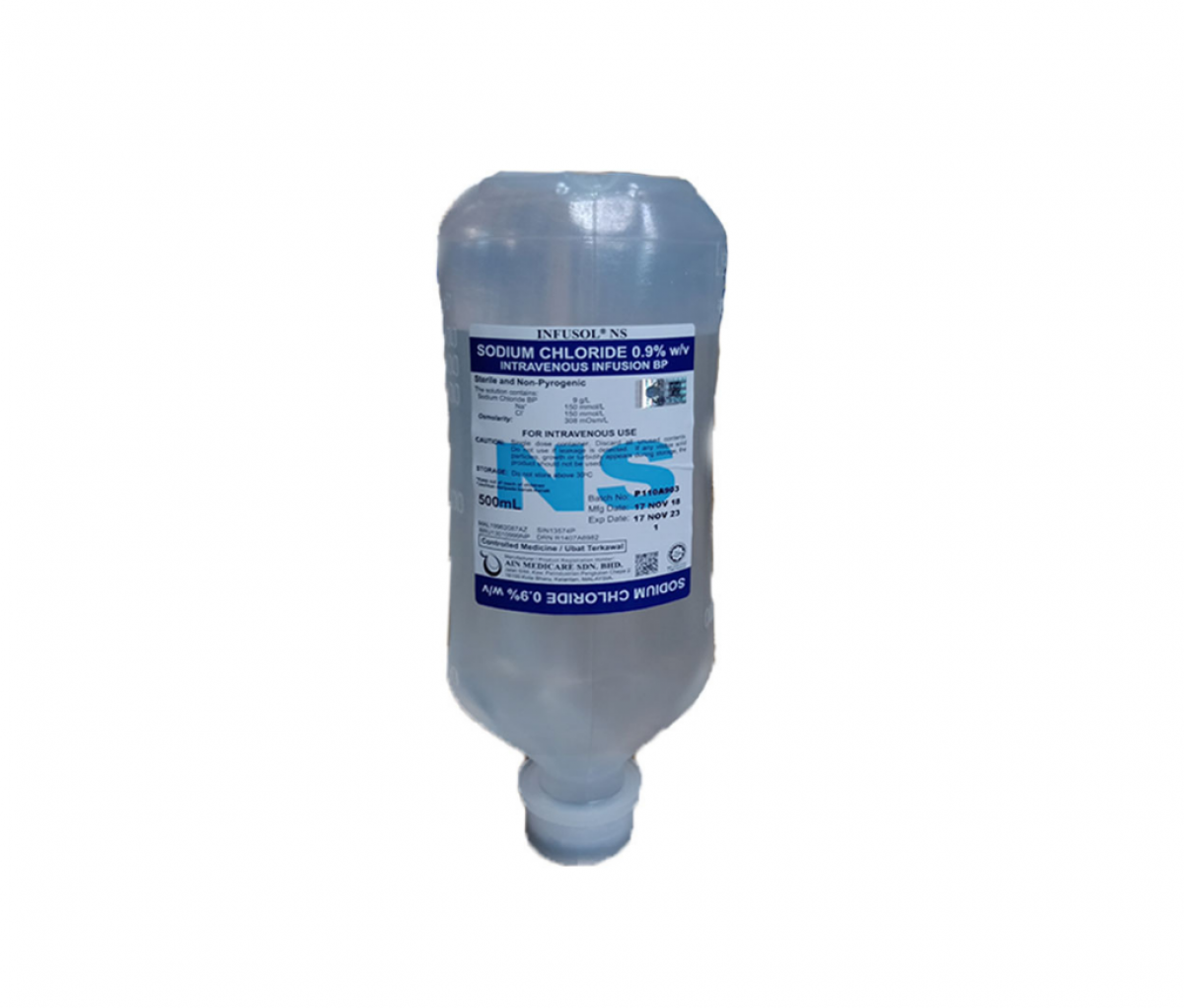 Normal Saline 0.9% Injection 500ml