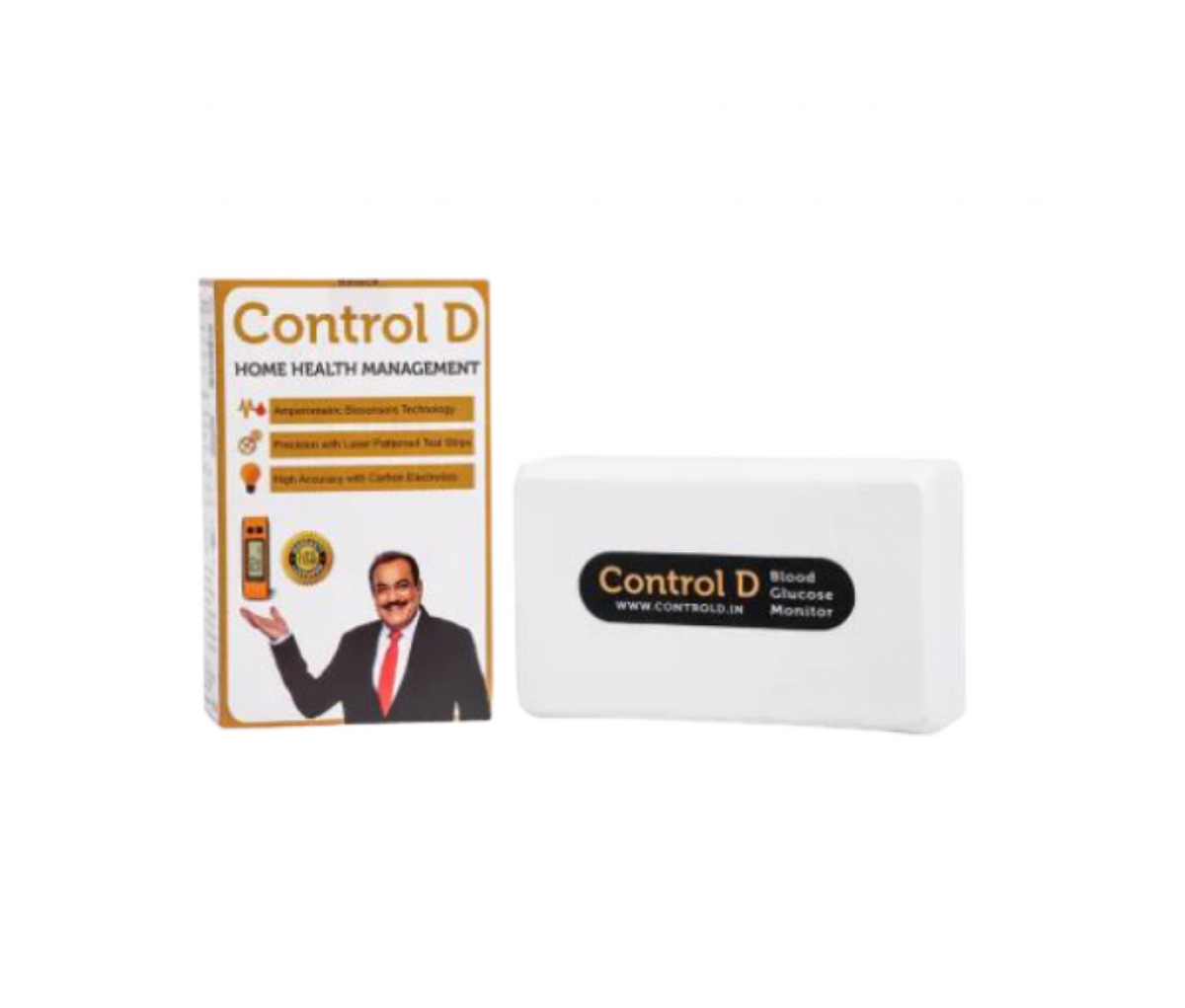 Control D Home Health Management Blood Glucose Monitor Kit with 25 Strips Orange