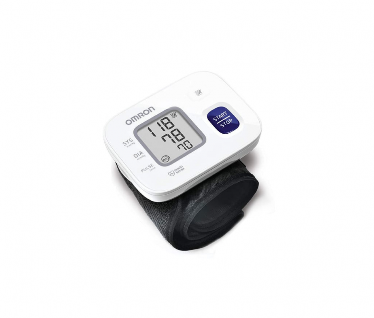 Omron HEM 6161 Fully Automatic Wrist Blood Pressure Monitor White