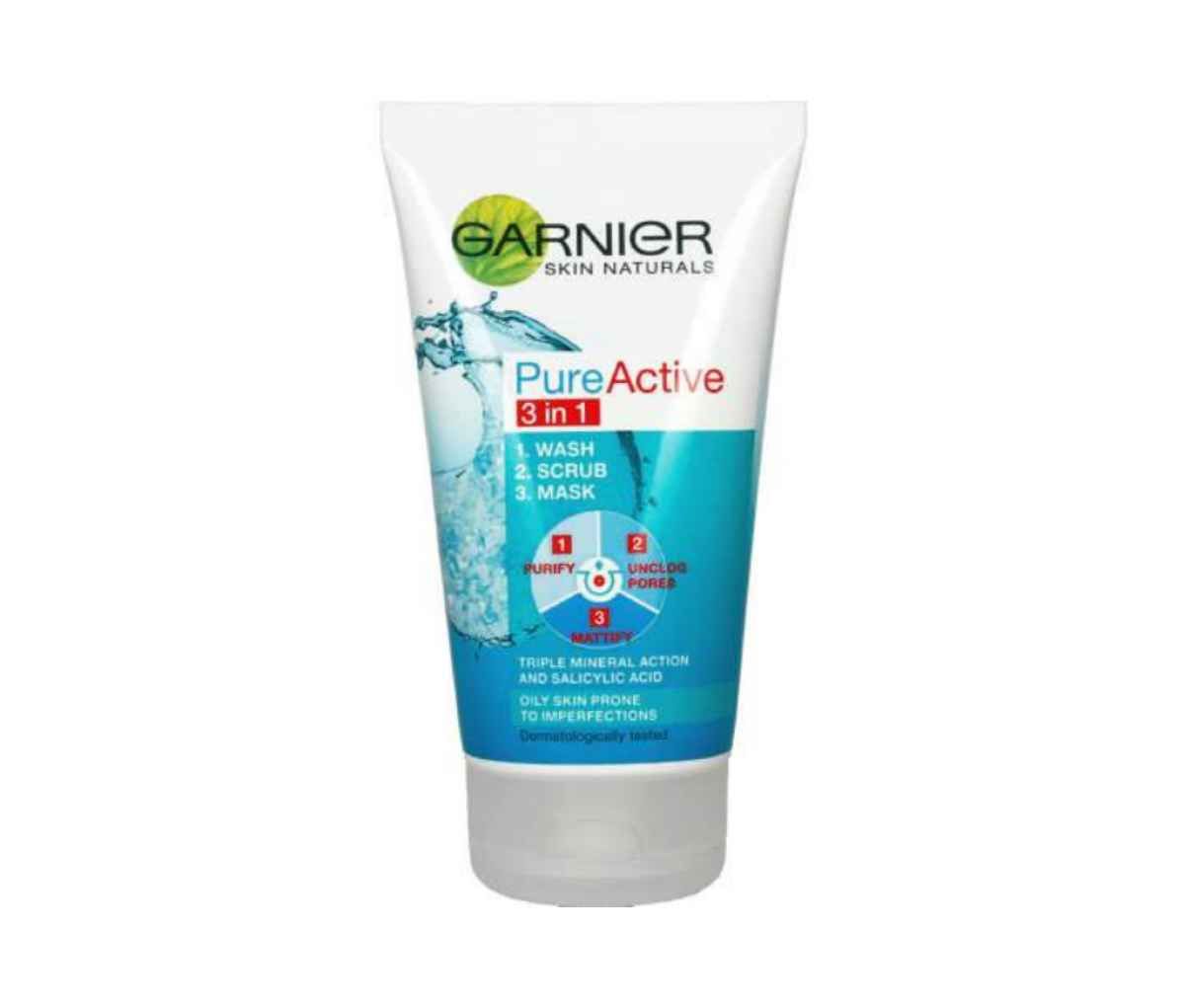 Garnier 150ml 3in1 Pure Active Facewash