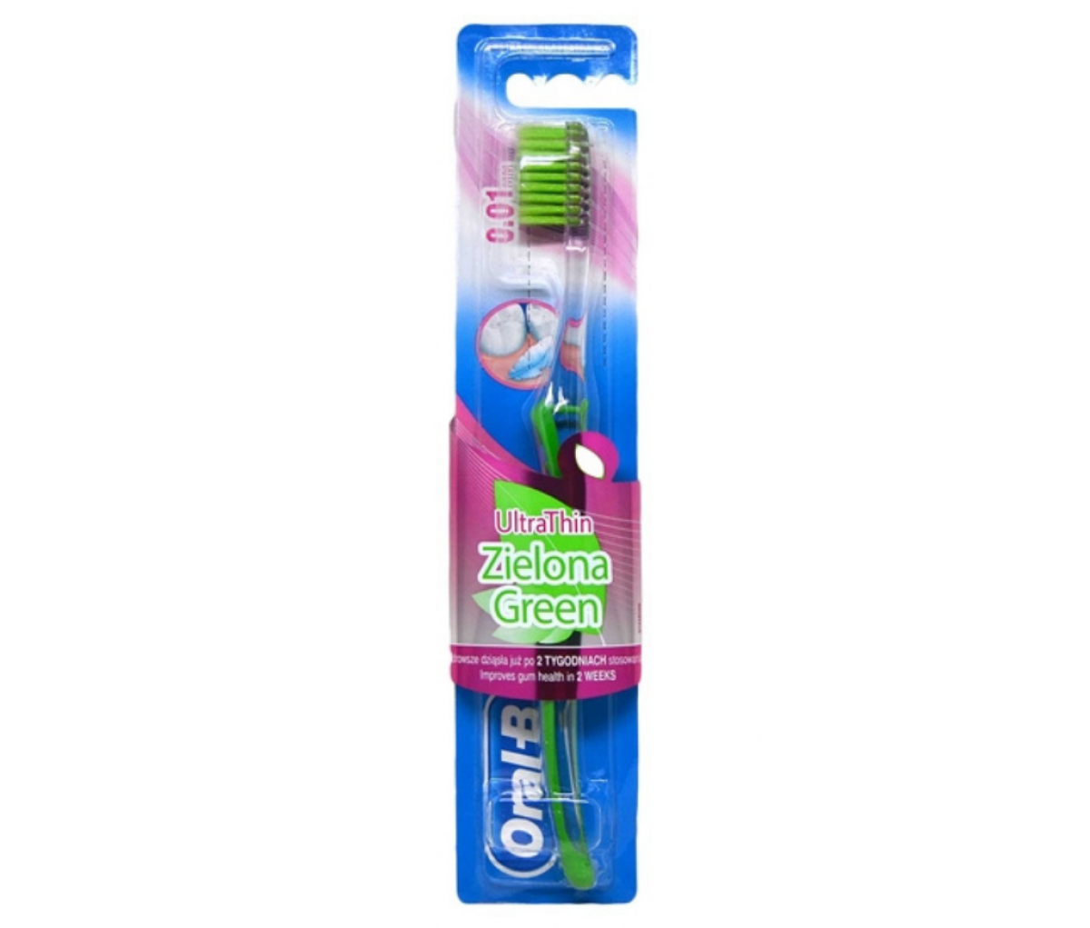 Oral B 1 s Ultra Thin Zielona Green Extra Soft Brush