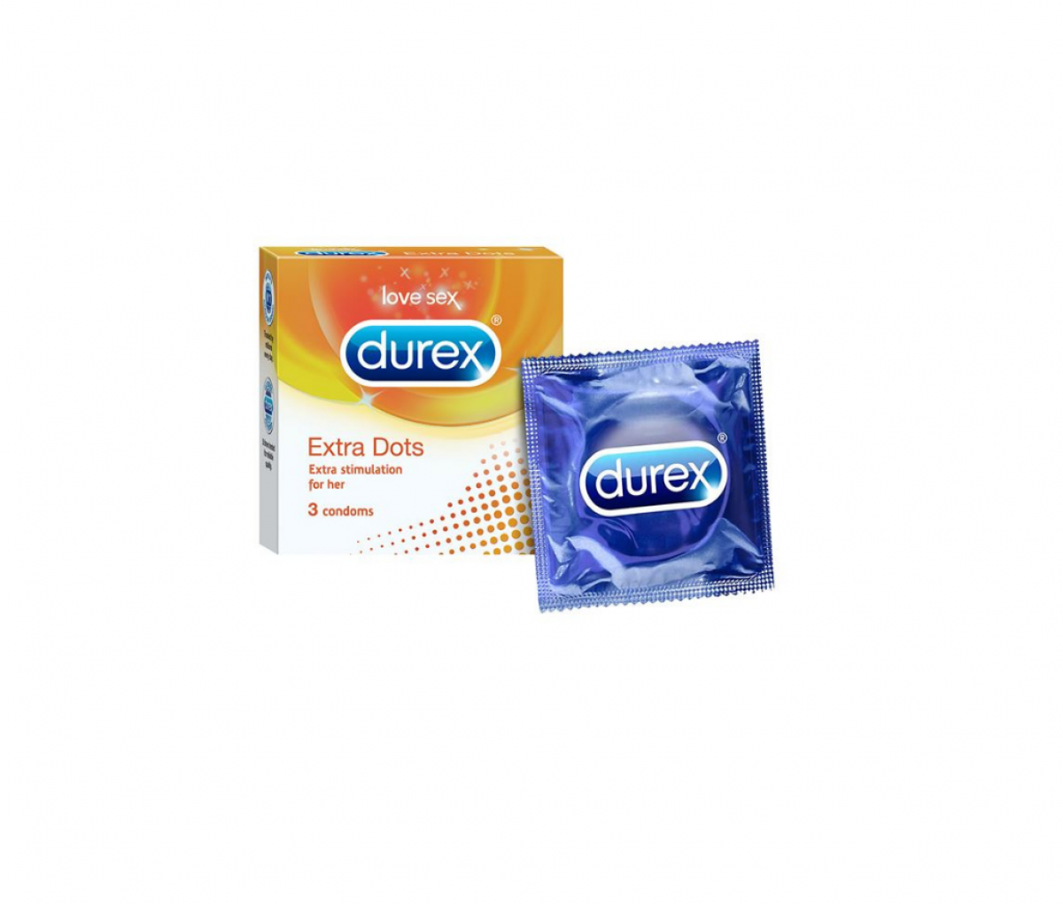 Durex Condoms Extra Dots 3's