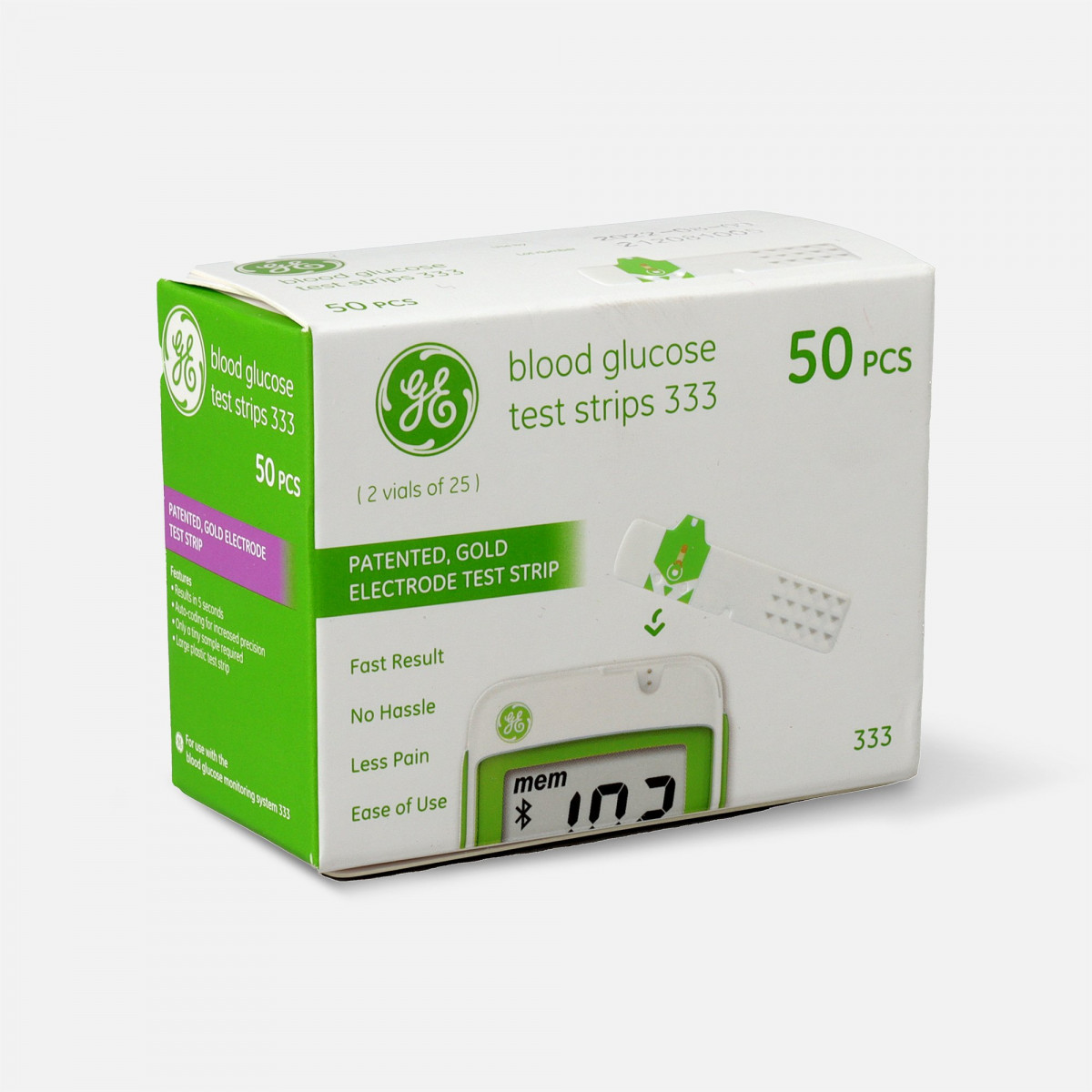 GE 333 Blood Glucose Test Strips 50\'s