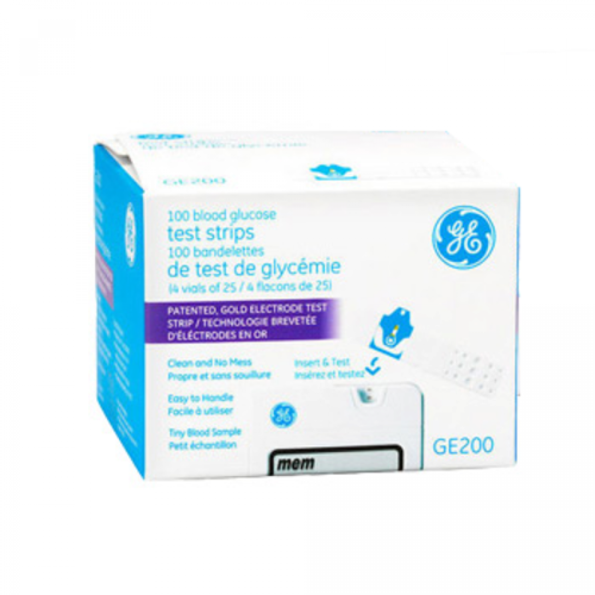 GE 200 Blood Glucose Test Strips 50\'s